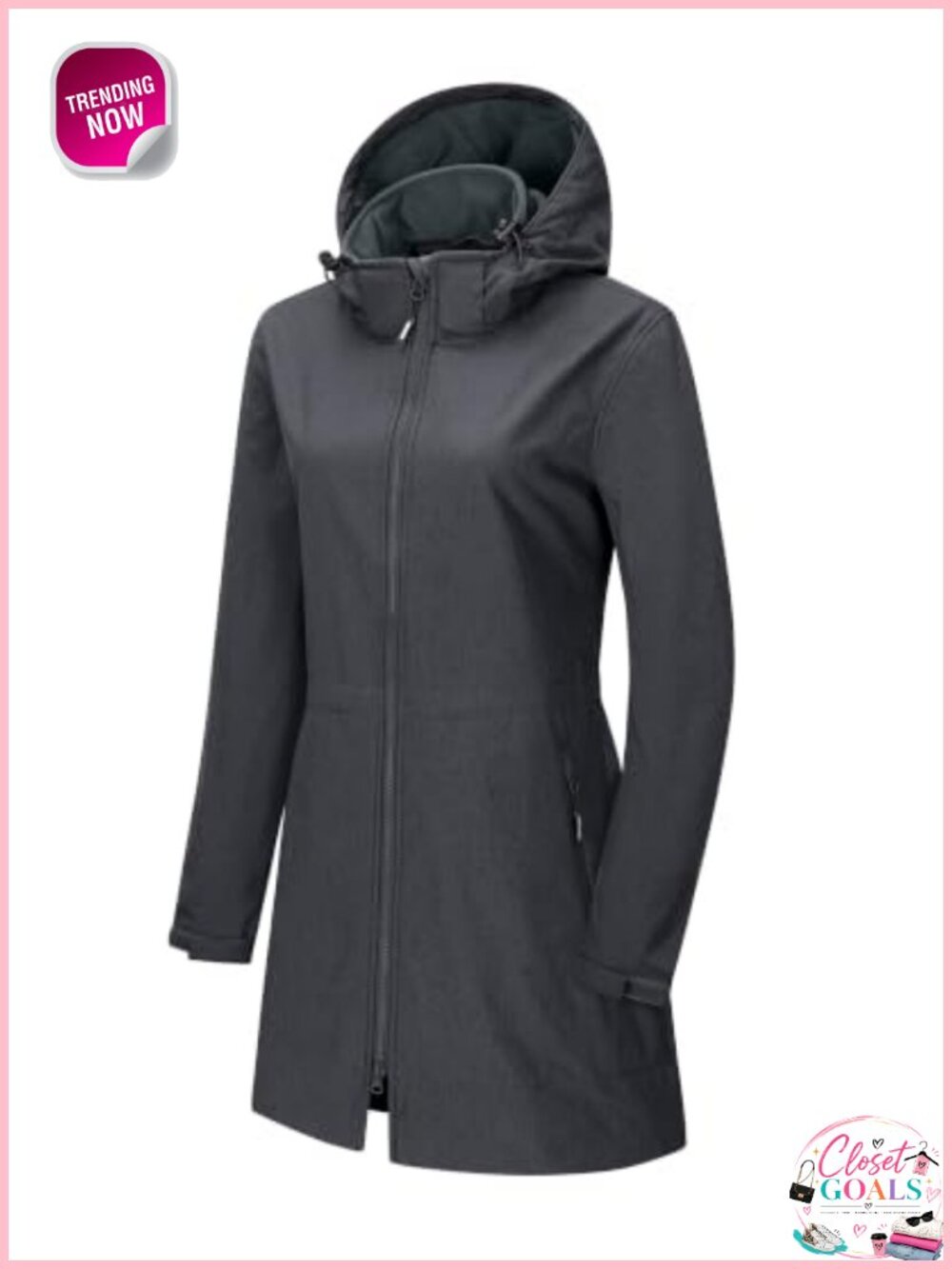 Softshell Jacket Waterproof Fleece Lined Windproof Raincoat - Picture 1 of 6